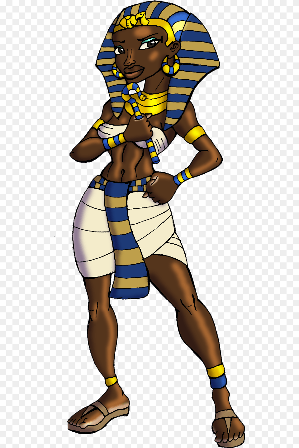 Page Tyrannoninja S Art Cartoon Picture Of Hatshepsut, Sandal, Clothing, Footwear, Adult Free Png Download
