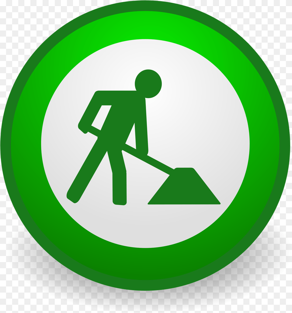 Page Under Construction Green, Cleaning, Person, Symbol Png Image