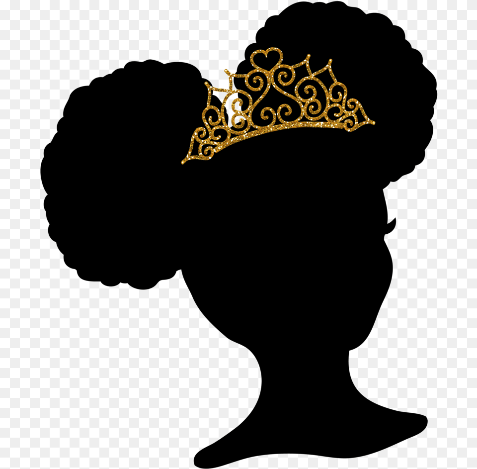 Pageant Crown Goldcrownafropuffs Little Black Girl Silhouette Black Woman With Crown, Accessories, Jewelry, Tiara Free Transparent Png