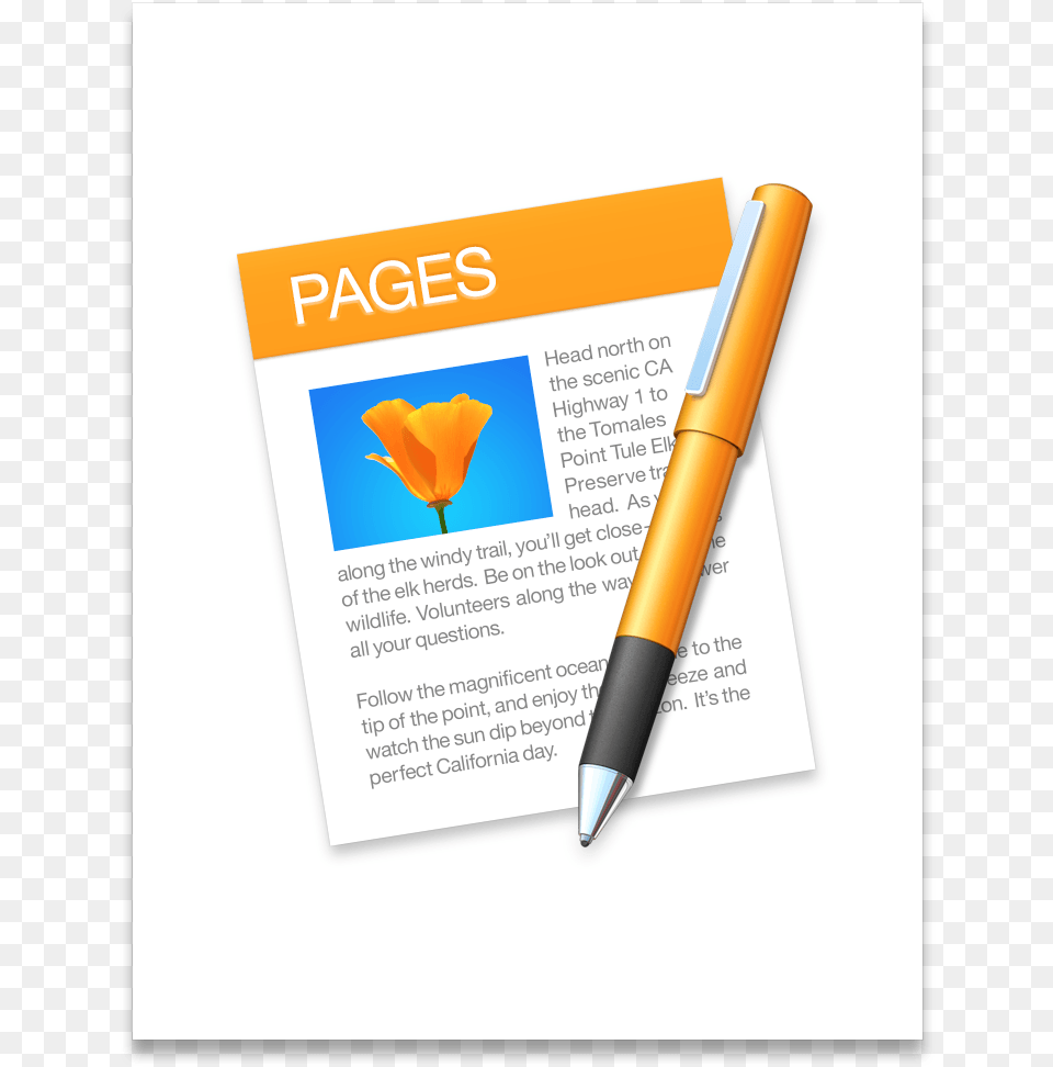 Pages App Icon Apple Pages Logo, Advertisement, Pen, Poster, Text Free Png Download