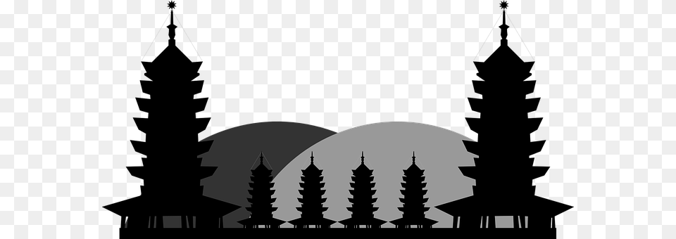 Pagoda Silhouette, Architecture, Building, Spire Free Png