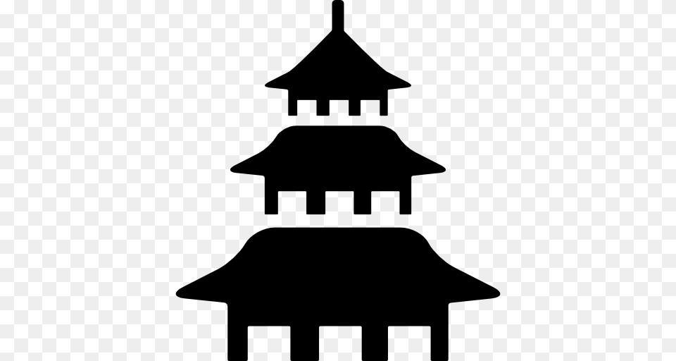 Pagoda Clipart Black And White, Gray Free Transparent Png