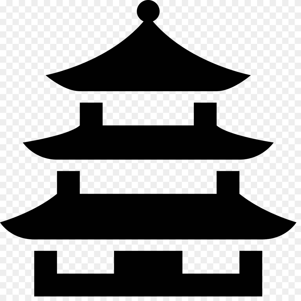 Pagoda Clipart Transparent, Gray Free Png