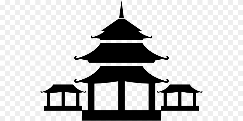 Pagoda Clipart Wihara Buddhist Temple Icon, Gray Free Transparent Png