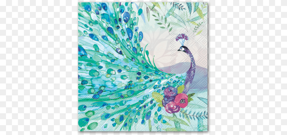 Pagoda Peacock Luncheon Napkins, Art, Pattern, Modern Art, Painting Free Transparent Png