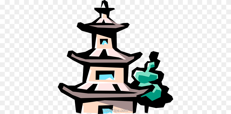 Pagoda Royalty Vector Clip Art Illustration, Outdoors, Person, Architecture, Bell Tower Free Png