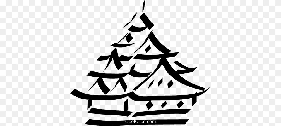 Pagodatemple Royalty Vector Clip Art Illustration, Tree, Plant, Fir, Adult Free Transparent Png