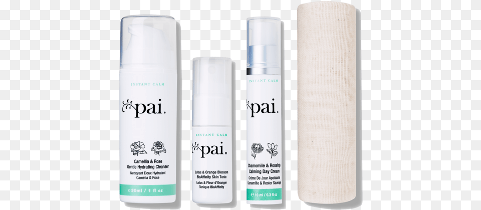 Pai Anywhere Essentials Travel Kit Instant Calm Collection Pai Skincare Anywhere Essentials Instant Calm Travel, Cosmetics, Bottle, Perfume Free Transparent Png