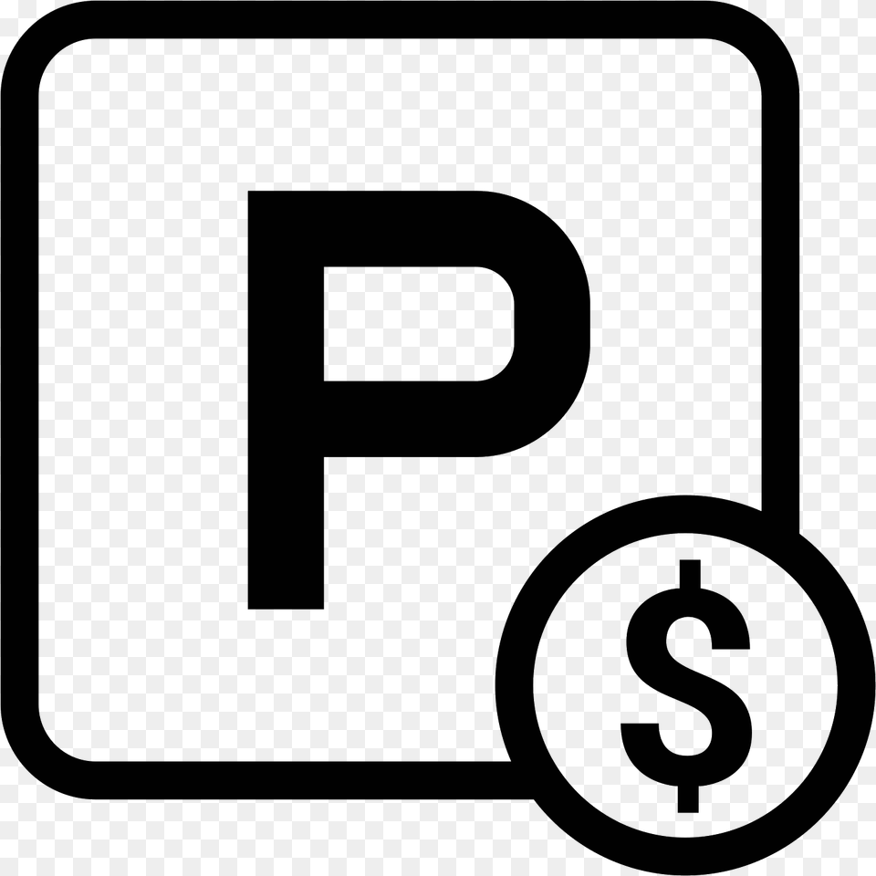 Paid Parking Icon, Gray Png Image