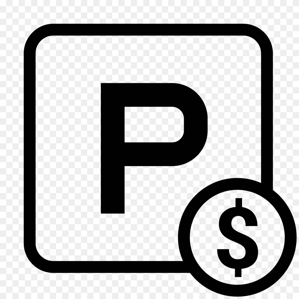 Paid Parking Icon, Gray Png