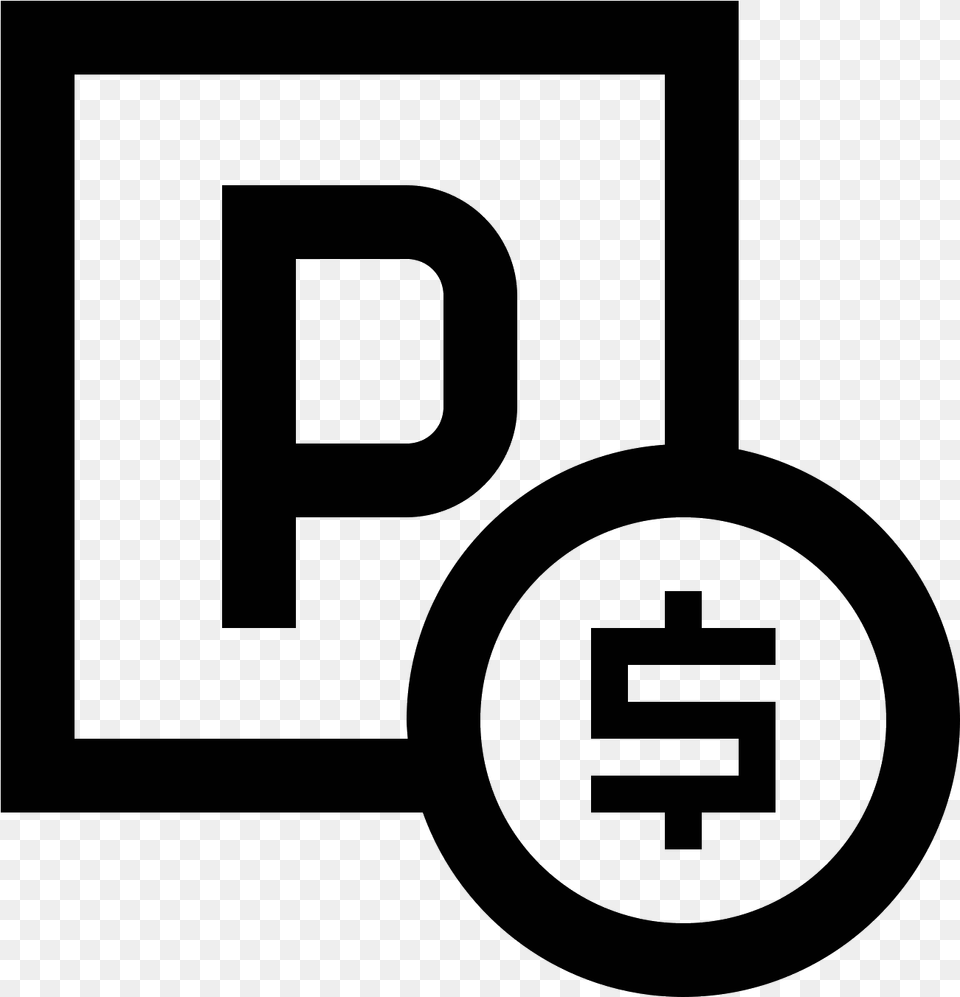 Paid Parking Icon Icon, Gray Png