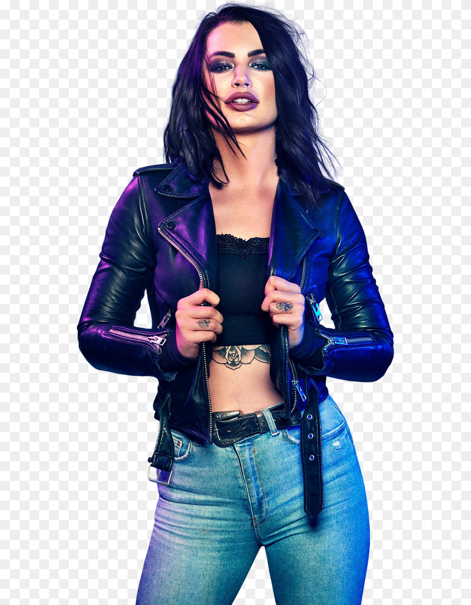 Paige Wwe Evolution Photoshoot, Woman, Person, Pants, Jacket Free Png Download