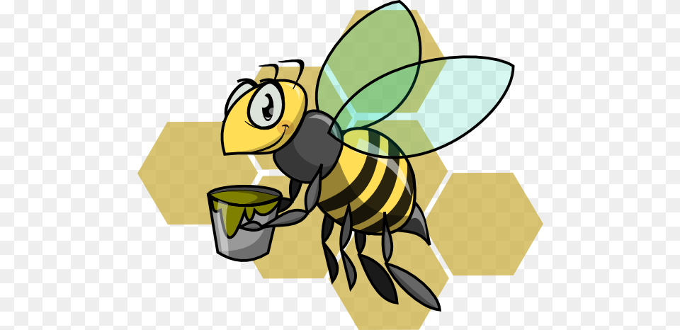 Pail Of Honey Clip Art Is, Animal, Bee, Honey Bee, Insect Png Image