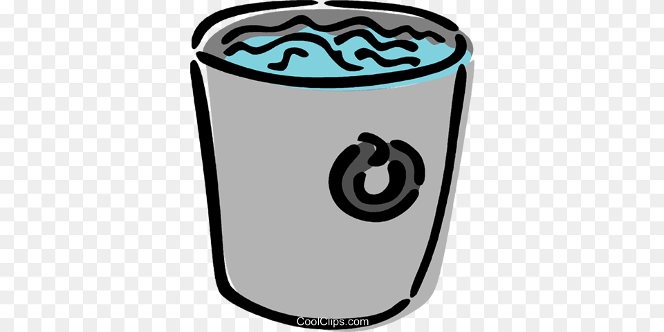 Pail Of Water Royalty Vector Clip Art Illustration, Tin, Cup, Can, Smoke Pipe Free Png