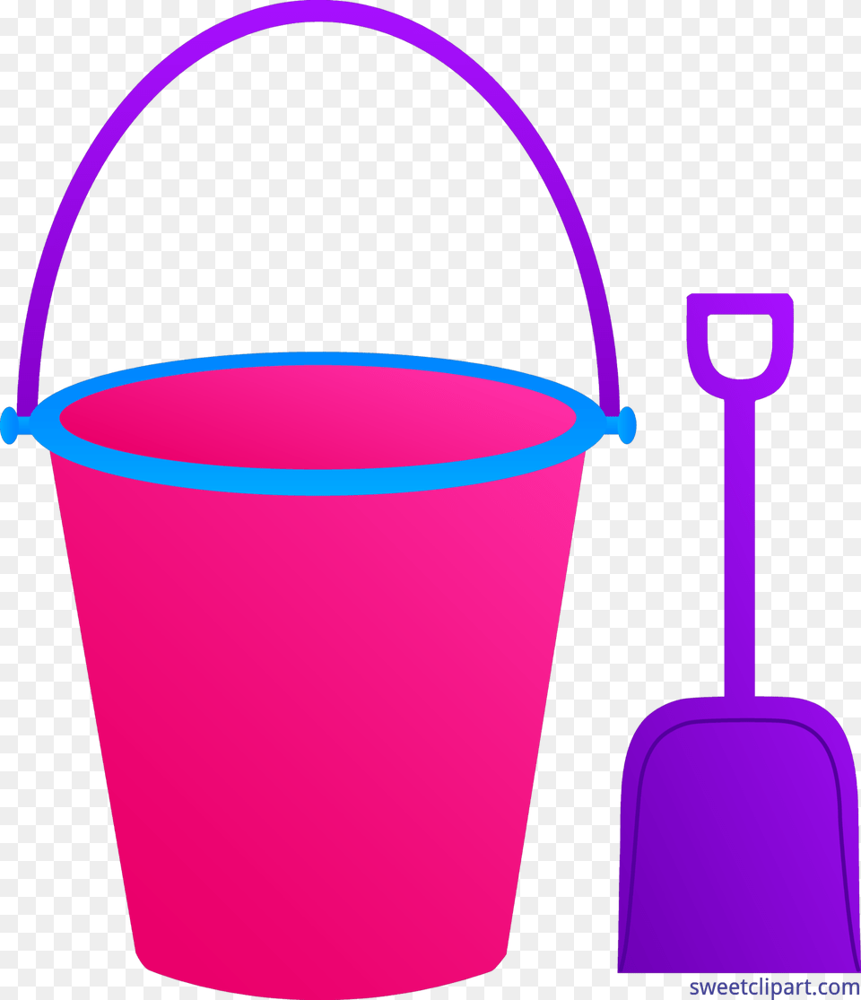 Pail Shovel Pink Purple Clip Art, Bucket Png