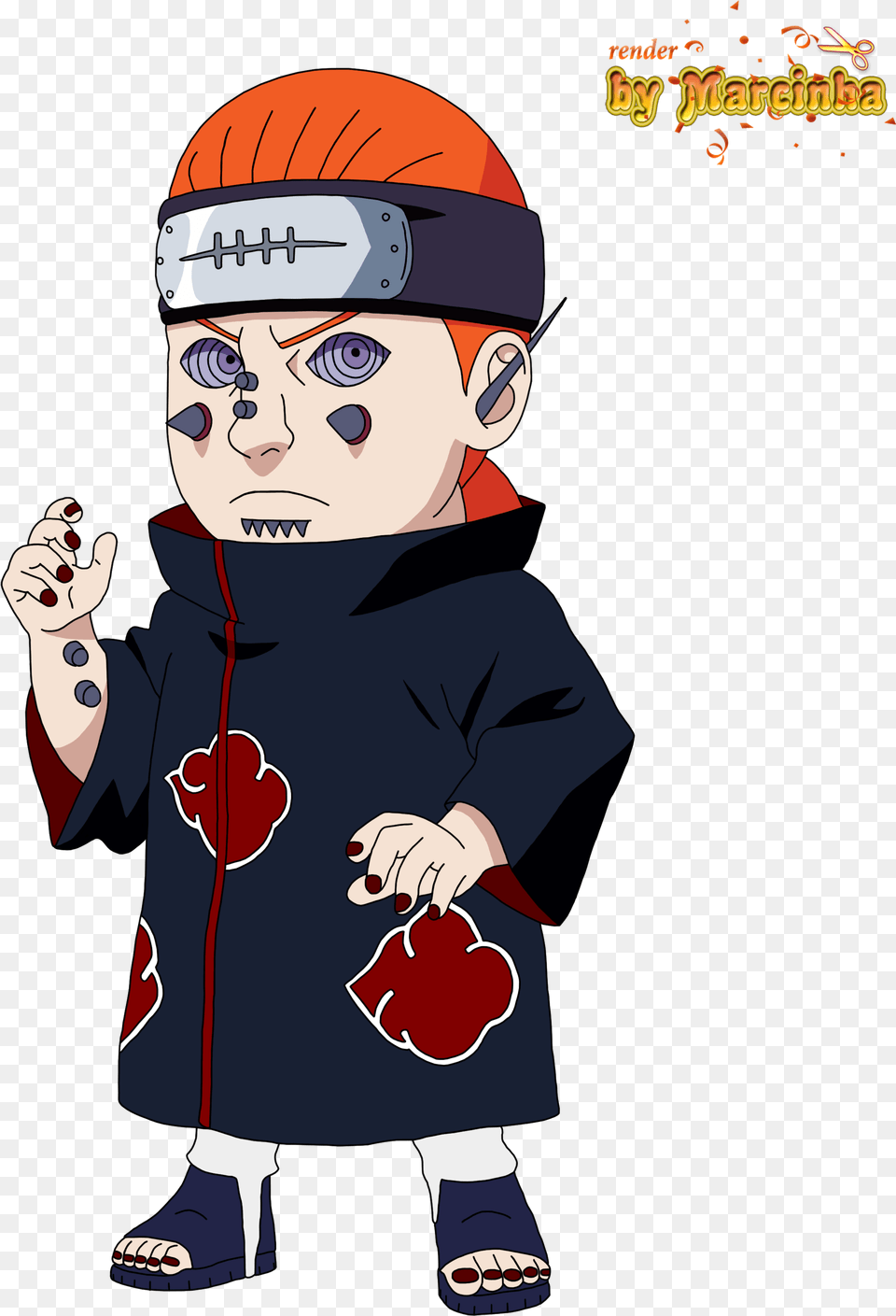 Pain Naruto Chibi, Book, Comics, Publication, Baby Free Png Download