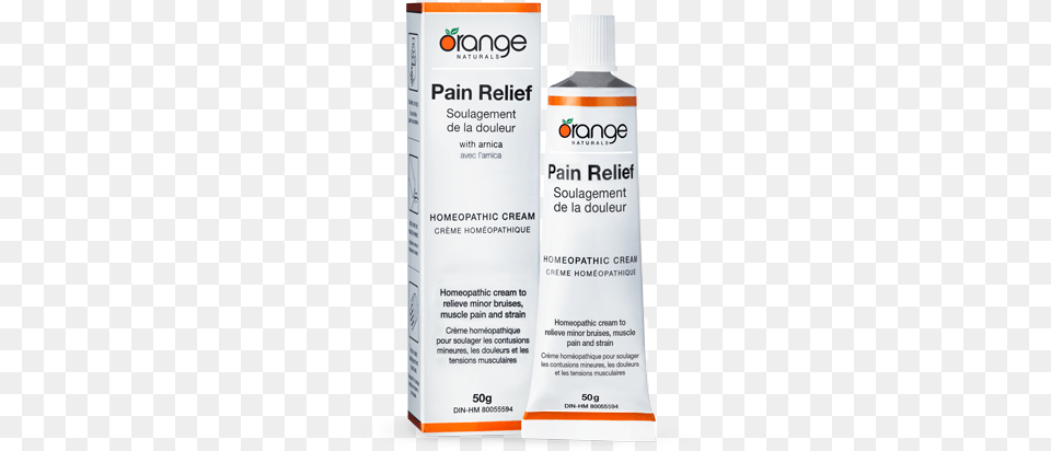 Pain Relief Cream With Arnica Orange Naturals Eczema Cream, Bottle, Food, Seasoning, Syrup Free Png