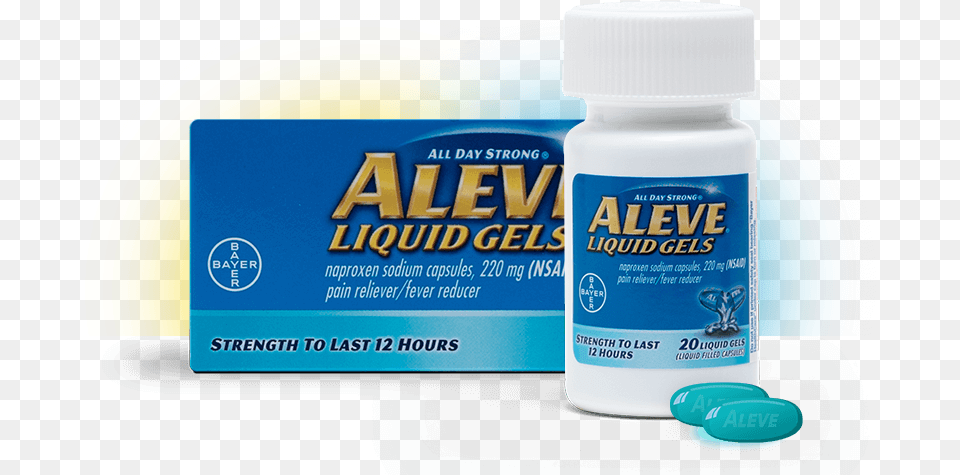 Pain Relief With Aleve Liquid Gels, Medication Free Png Download