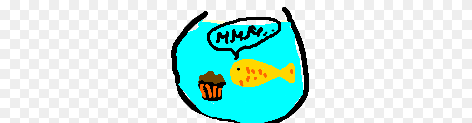 Painis Cupcake Sucking Off A Fishie Cracker, Animal, Fish, Sea Life, Bag Free Transparent Png