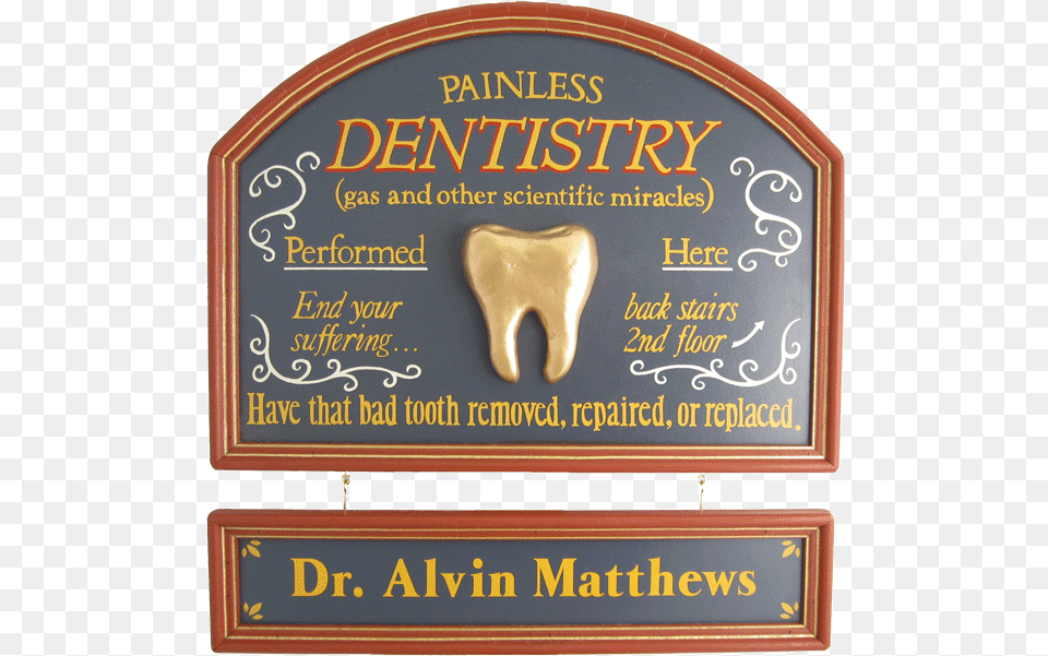 Painless Dentistry Sign Painless Dentist Sign, Plaque Png Image