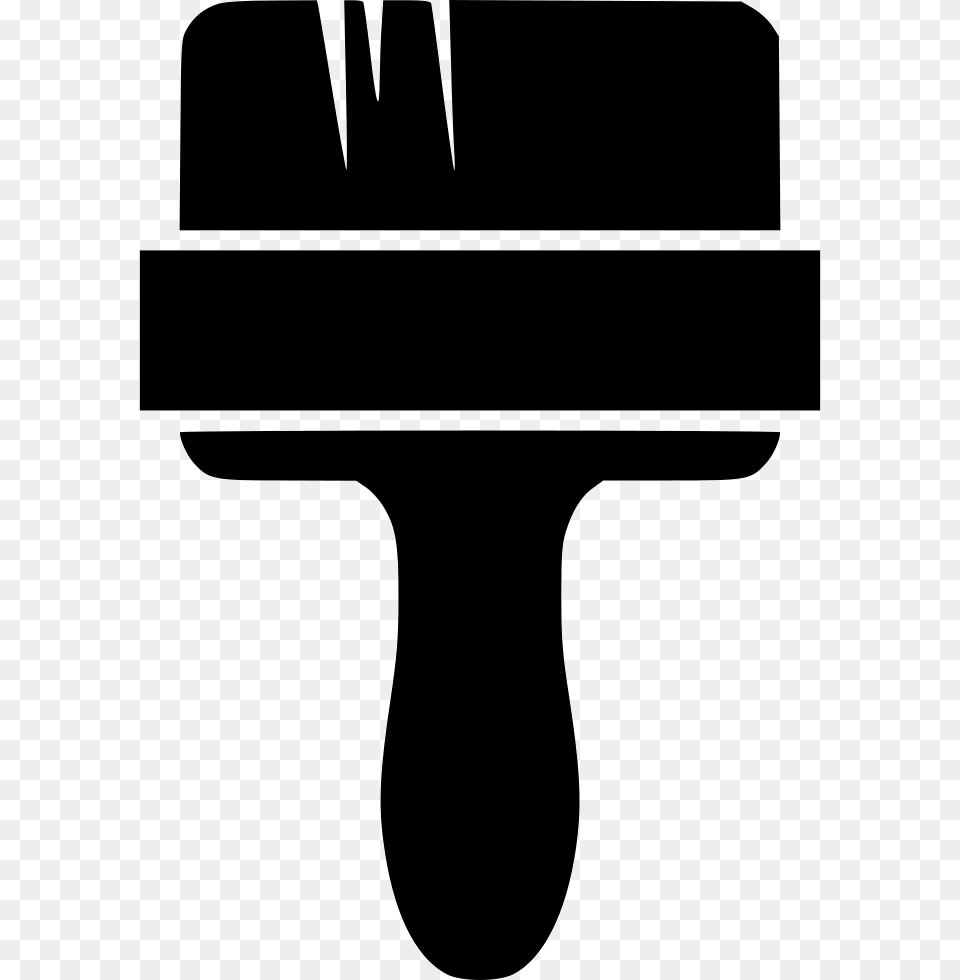 Paint Brush, Silhouette, Stencil, Cutlery, Fork Free Png Download