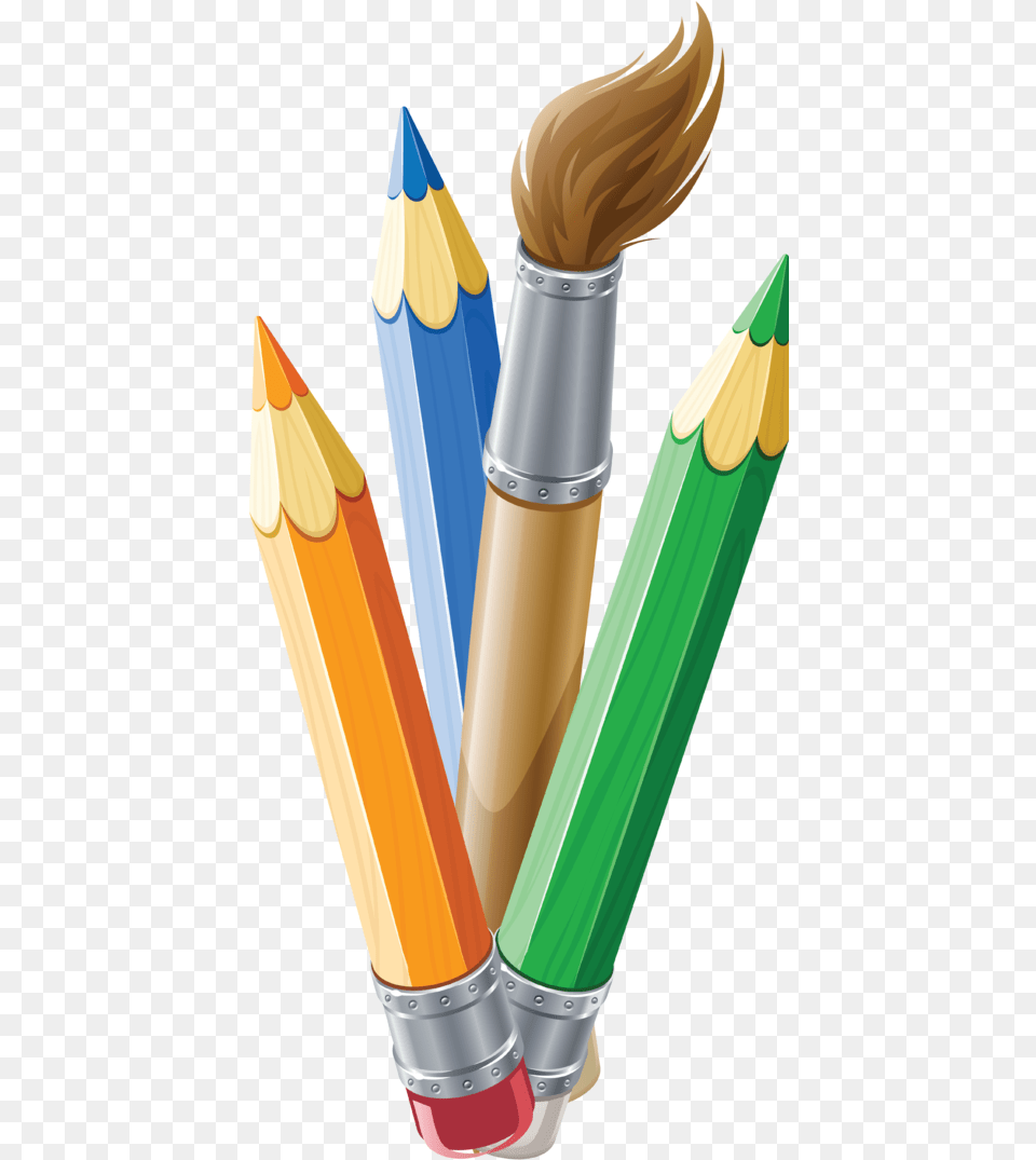 Paint Brush And Crayon Clip Art, Pencil, Smoke Pipe Free Png Download