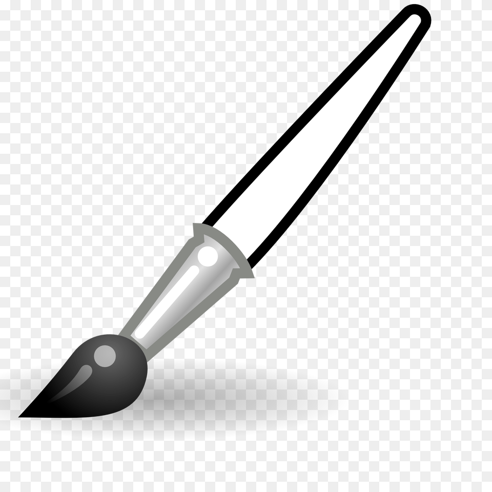 Paint Brush Clipart Black And White, Device, Tool, Electrical Device, Microphone Free Png Download