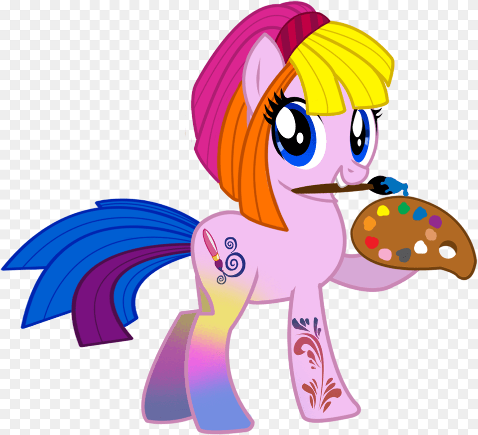 Paint Brush Clipart Mlp Paint My Little Pony Fan Made Ponies, Baby, Cartoon, Person, Book Png