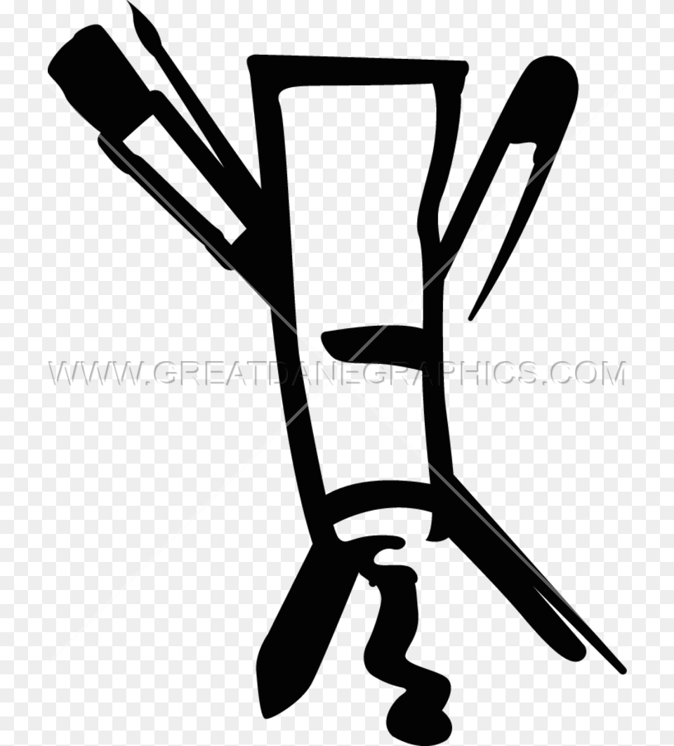 Paint Brush Clipart Paint Tube Chair, Bow, Weapon Free Png Download
