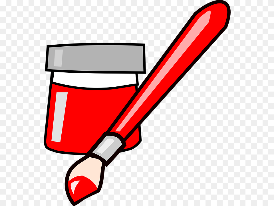 Paint Brush Clipart Red, Device, Tool, Dynamite, Weapon Png Image