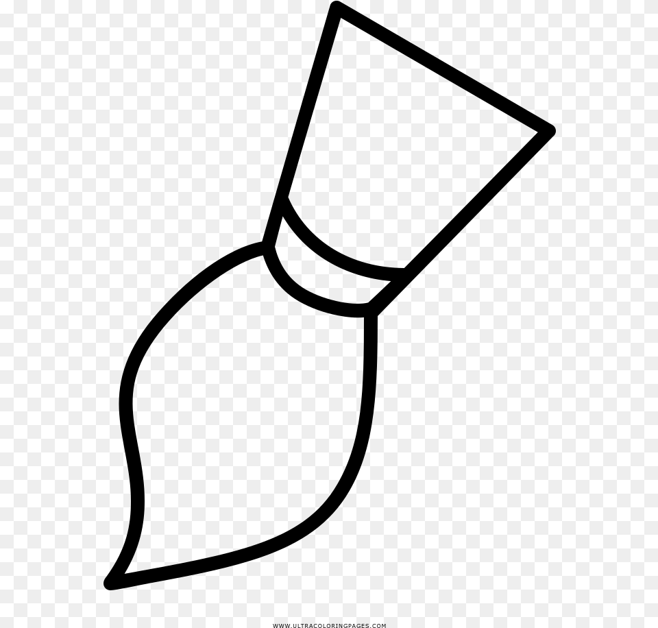 Paint Brush Coloring, Gray Png