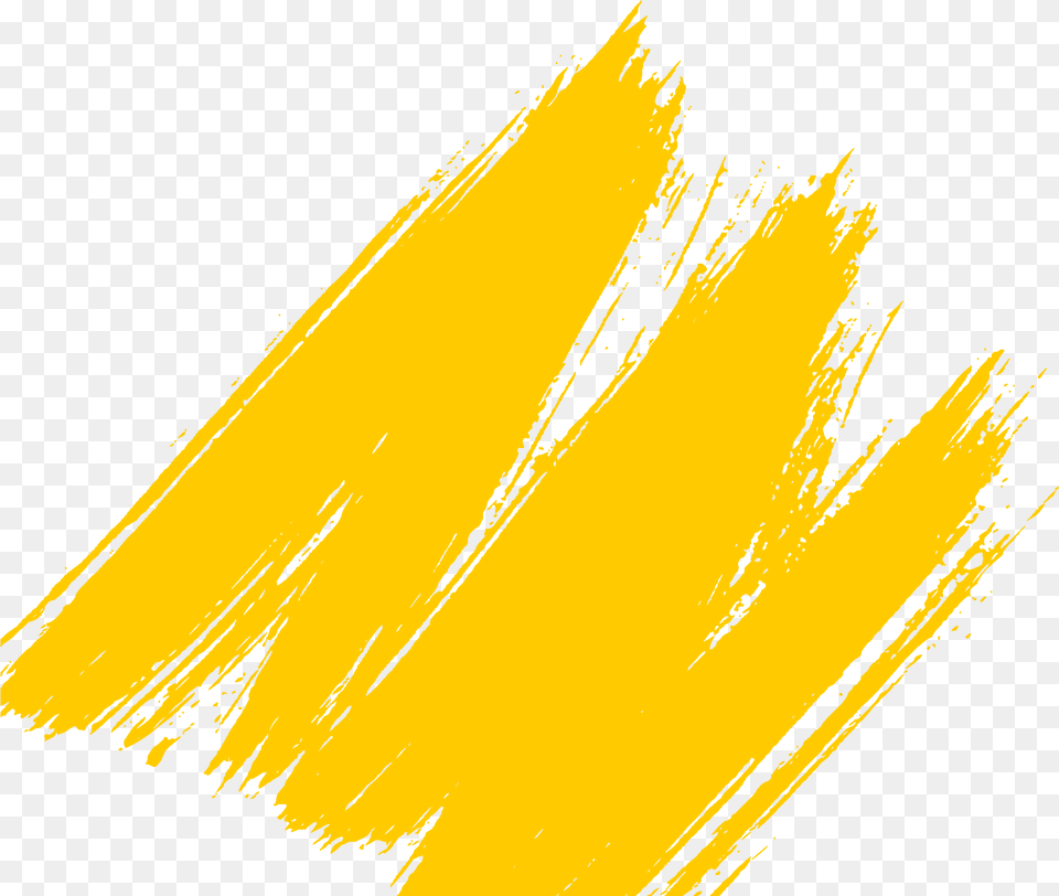 Paint Brush Effect Paint Brush Stroke Yellow, Art, Graphics Png