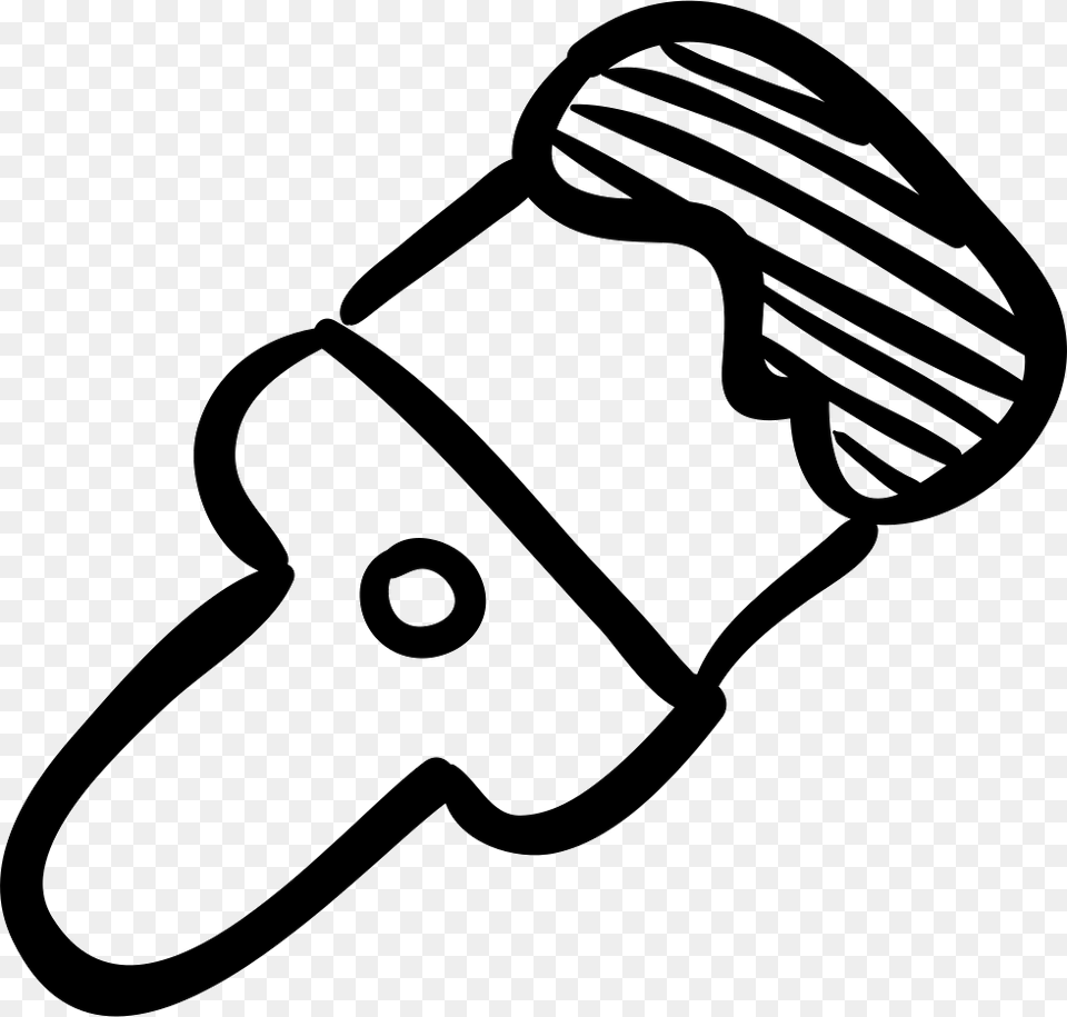 Paint Brush Hand Drawn Tool Transparent Paint Brush Drawing, Electrical Device, Microphone, Bow, Weapon Free Png