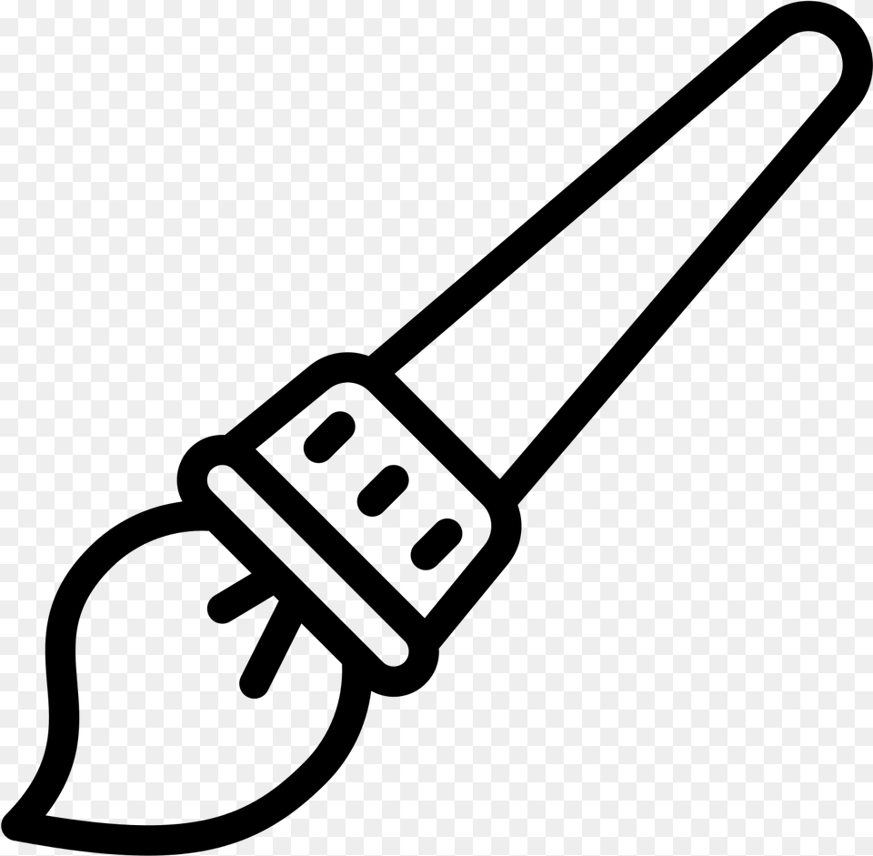 Paint Brush Icon Icon, Gray Png Image