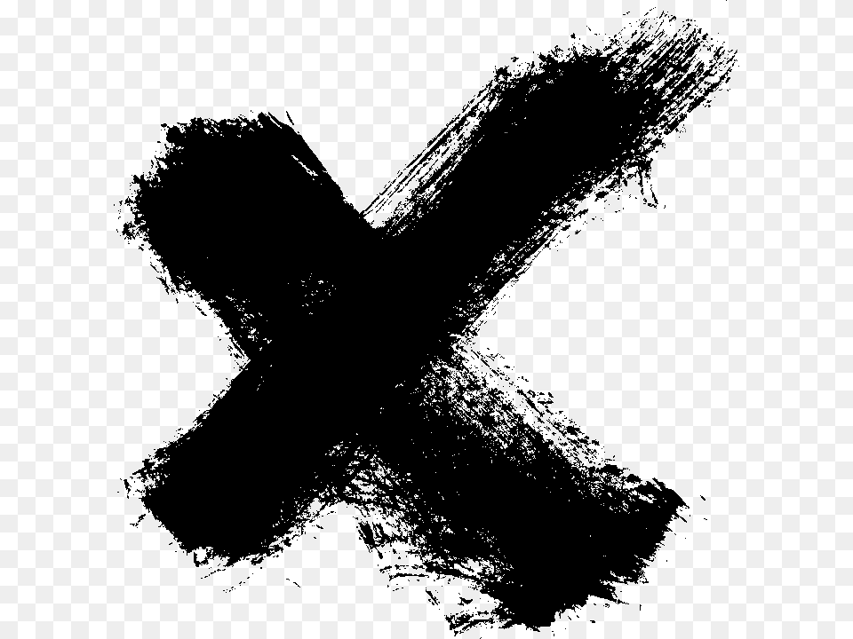 Paint Brush Stroke X, Silhouette, Cross, Symbol, Animal Free Transparent Png