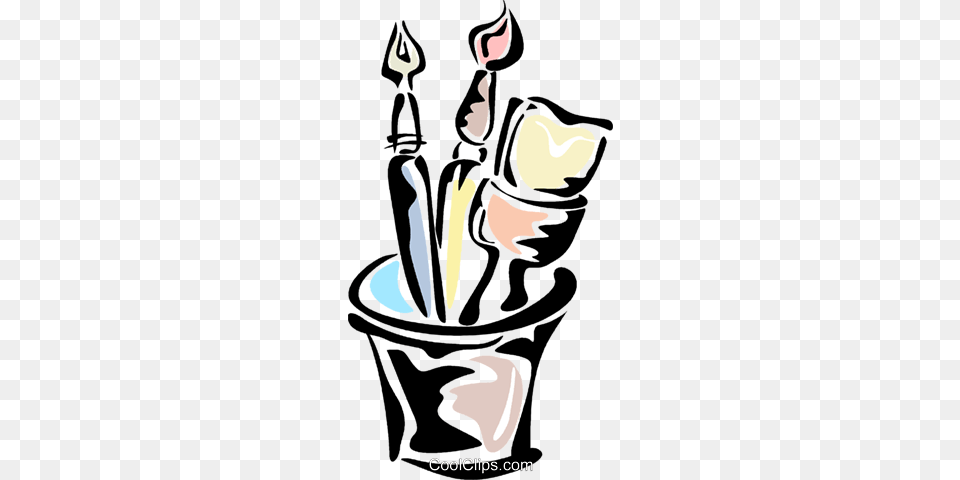 Paint Brushes In A Cup Royalty Vector Clip Art Illustration, Light, Person, Face, Head Free Transparent Png