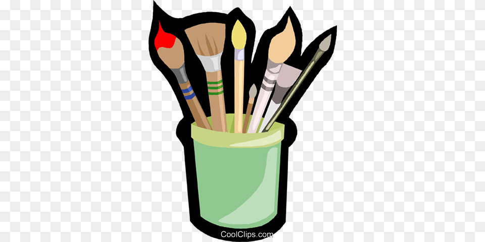 Paint Brushes Royalty Vector Clip Art Illustration Art Utensils Clipart, Brush, Device, Tool, Smoke Pipe Png Image