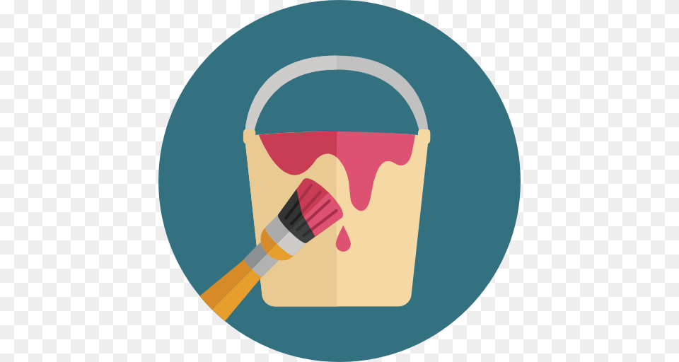 Paint Bucket, Brush, Device, Tool Png Image