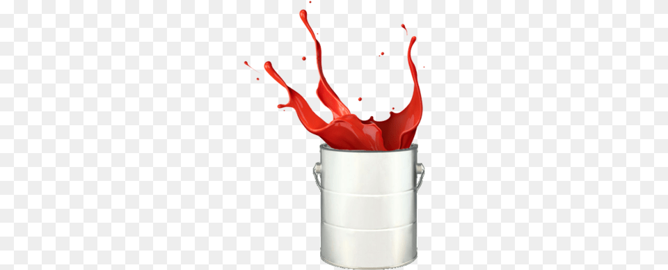 Paint Bucket Red Paint Splash, Smoke Pipe Png Image