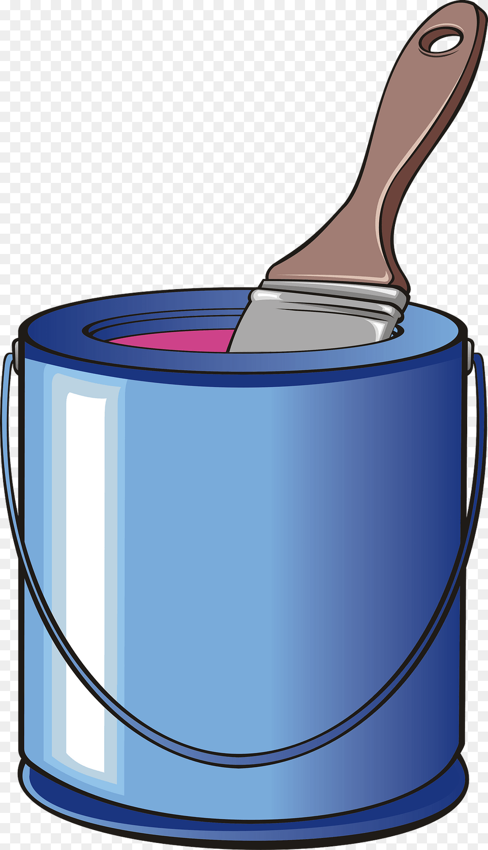 Paint Bucket With Paintbrush Clipart, Smoke Pipe Png