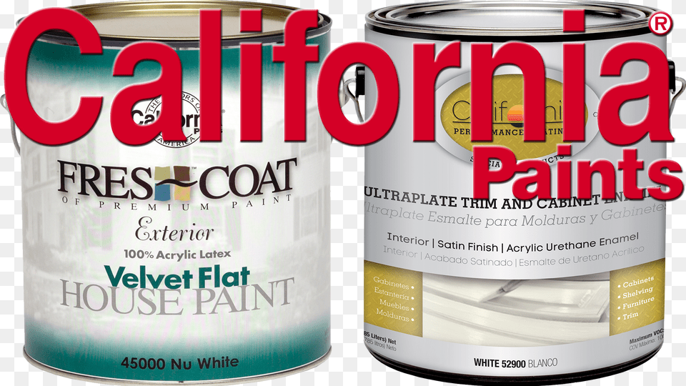 Paint California Paints 450 Series Fres Coat Exterior Latex, Aluminium, Can, Tin, Paint Container Png Image