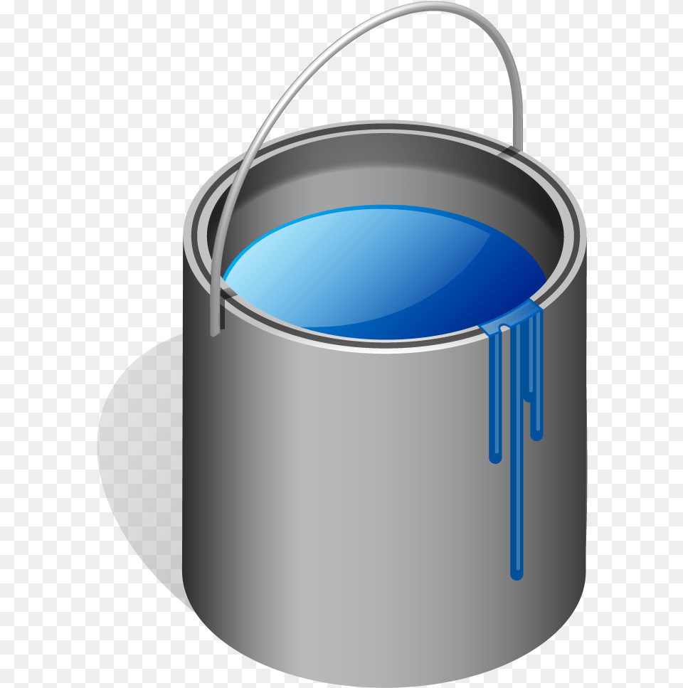 Paint Can And Brush Free Clip, Bucket Png Image