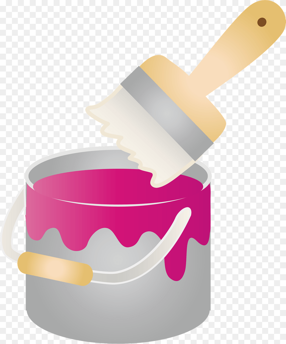 Paint Can And Paintbrush Clipart, Paint Container, Bucket, Dynamite, Weapon Free Png Download