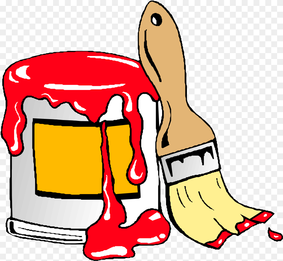 Paint Can Clip Art, Paint Container, Brush, Device, Tool Png Image