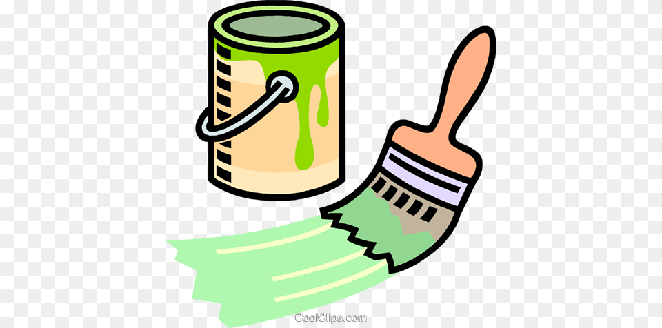 Paint Can Paint Brush Royalty Vector Clip Art Illustration, Device, Tool, Paint Container, Smoke Pipe Free Png
