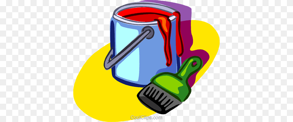 Paint Can Paintbrush Royalty Vector Clip Art Illustration, Paint Container, Brush, Device, Tool Free Png Download