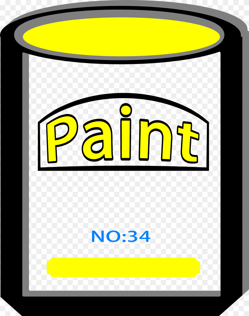 Paint Can Yellow No34 Clip Art, Tin, Bus Stop, Outdoors, Mailbox Free Png Download