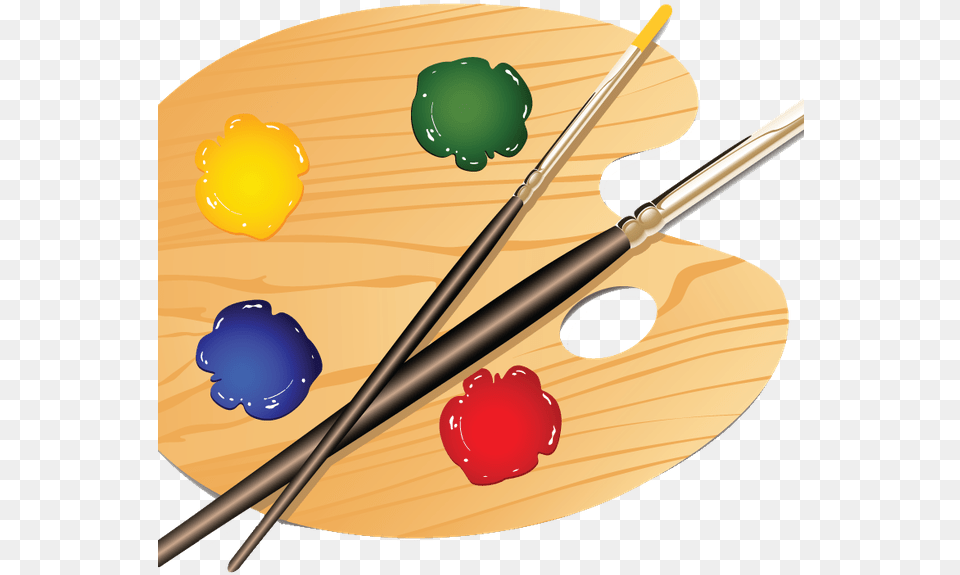 Paint Clipart Canvas Painting, Paint Container, Palette, Brush, Device Free Transparent Png