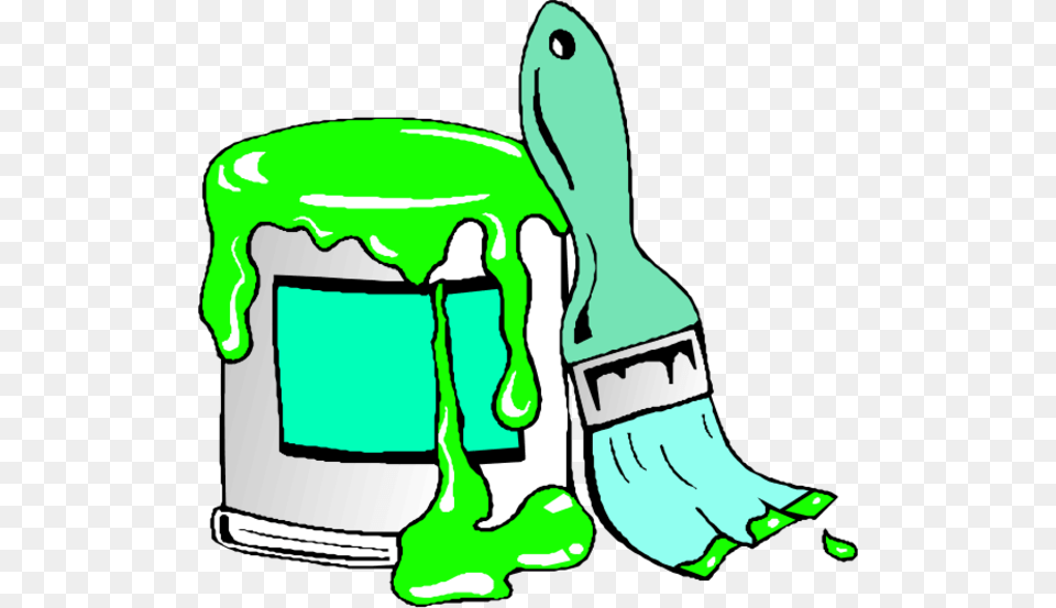 Paint Clipart Green, Paint Container, Brush, Device, Tool Free Png Download