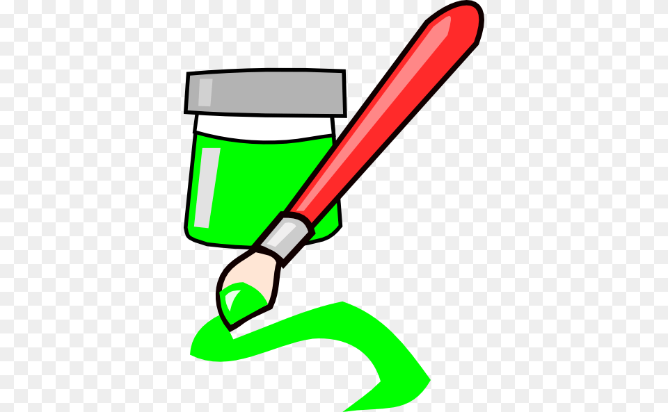 Paint Clipart Green Paint Clip Art, Brush, Device, Tool, Smoke Pipe Png Image